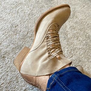 Cute leather booties